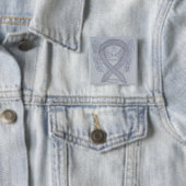 Encephalitis Silbernes Bewusstsein Ribbon Angel Ar Button (Beispiel)