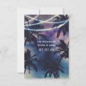 Enchangerée Night Sky Abend Beach Lights UAWG RSVP Karte (Rückseite)