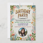 Enchangerie Fairy Floral zum Geburtstag Einladung (Vorderseite)