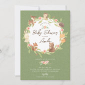 Enchangerie Forest Baby-Dusche Einladung (Vorderseite)