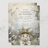 Enchangerie Forest Baby-Dusche Einladung (Vorne/Hinten)