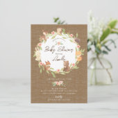 Enchangerie Forest Baby-Dusche Einladung (Stehend Vorderseite)