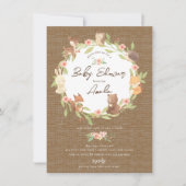 Enchangerie Forest Baby-Dusche Einladung (Vorderseite)