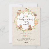 Enchangerie Forest Baby-Dusche Einladung (Vorderseite)