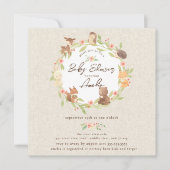 Enchangerie Forest Baby-Dusche Einladung (Vorderseite)