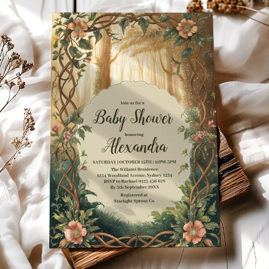 Enchangerie Forest Baby-Dusche Einladung