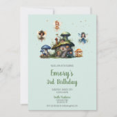 Enchangerie Mushroom zum 3. Geburtstag Einladung (Vorderseite)