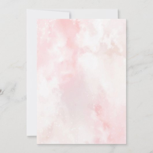 Enchangeriebte Baby-Dusche von Deer Girl Einladung (Rückseite)