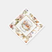 Enchangeriebte Fall Fairy Floral Girl Babydusche Serviette (Ecke)