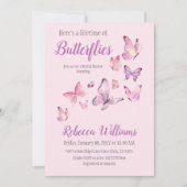 Enchant Lifetime of Butterfly Lila Brautparty Einladung (Vorderseite)