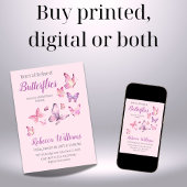 Enchant Lifetime of Butterfly Lila Brautparty Einladung