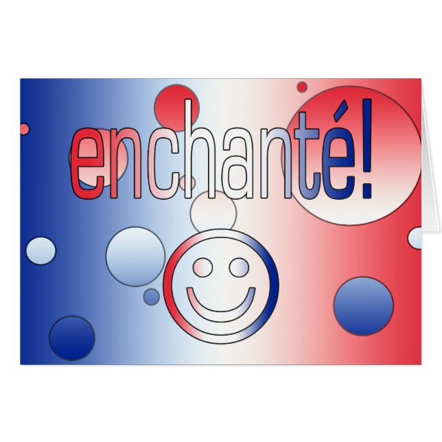 Enchanté! Französische Flagge färbt Pop-Kunst (Vorderseite (Horizontal))