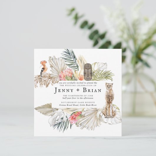 Enchanted African Safari | Boho Botanical Wedding (Stehend Vorderseite)