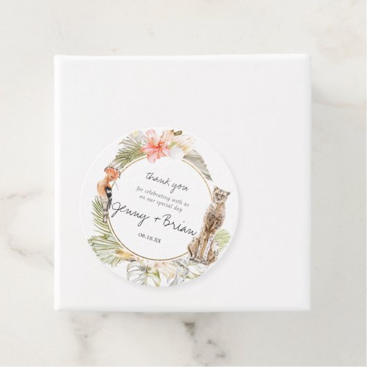 Enchanted African Safari | Hochzeit Danke Geschenkanhänger (Beispiel)