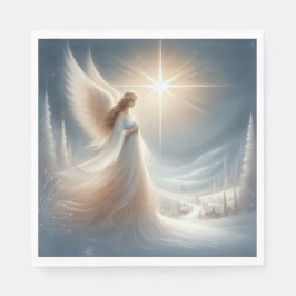 Enchanted Angel Christmas Party Paper Napkins Serviette