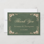 Enchanted Art Nouveau Vintage Wedding Thank You Karte (Vorderseite)
