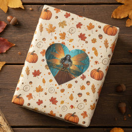 Enchanted Autumn Fairy Thanksgiving Fantasy Art Herz-Aufkleber