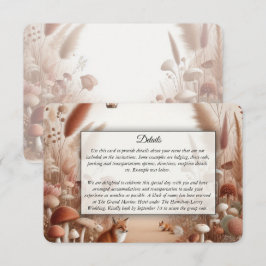 Enchanted Autumn Forest Foxes Wedding Begleitkarte