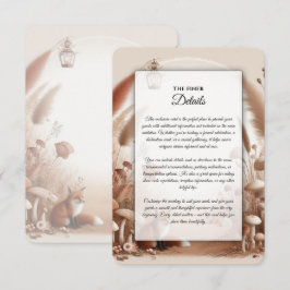 Enchanted Autumn Forest Foxes Wedding Begleitkarte