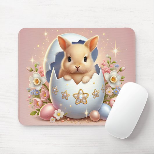 Enchanted Baby Bunny Mousepad (Mit Mouse)