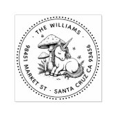 Enchanted Baby Unicorn Toadstool Butterfly Adresse Permastempel (Design)