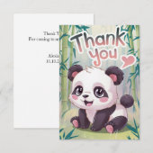 Enchanted Bamboo Panda Dankeskarte (Vorne/Hinten)