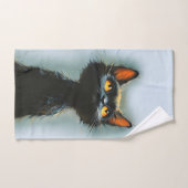 Enchanted Black Cat Badhandtuch Set (Handtuch)