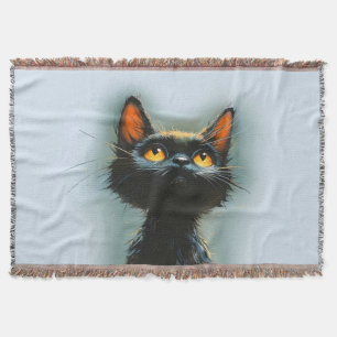 Enchanted Black Cat Decke