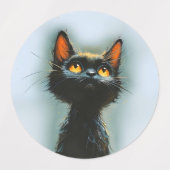 Enchanted Black Cat Etiketten (Design 1)