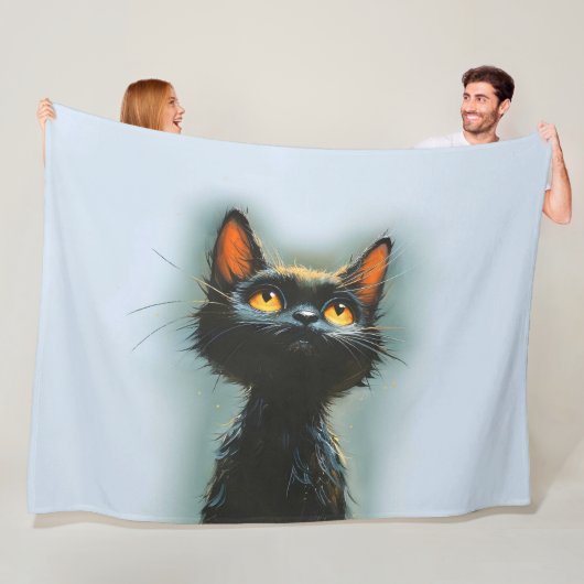 Enchanted Black Cat Fleecedecke (Beispiel)