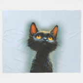 Enchanted Black Cat Fleecedecke (Vorderseite (Horizontal))