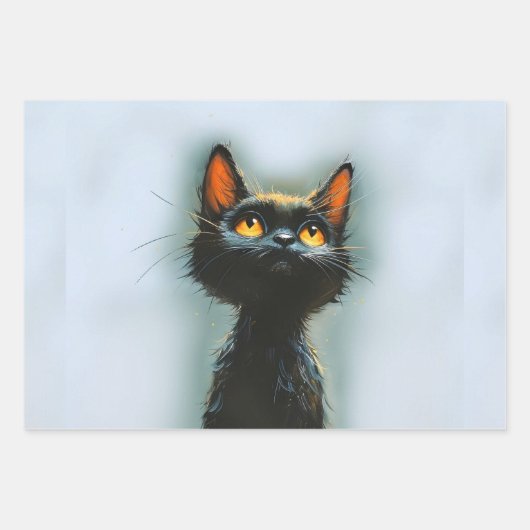 Enchanted Black Cat Geschenkpapier Set (Vorderseite)