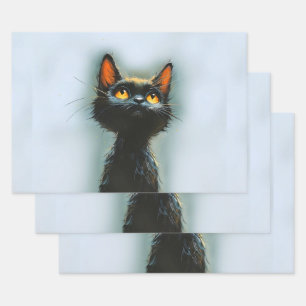 Enchanted Black Cat Geschenkpapier Set