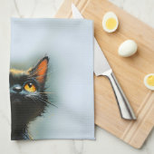 Enchanted Black Cat Geschirrtuch (Viertel Falte)