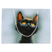 Enchanted Black Cat Große Geschenktüte (Rückseite)