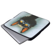 Enchanted Black Cat Laptopschutzhülle (Vorne Knopf)