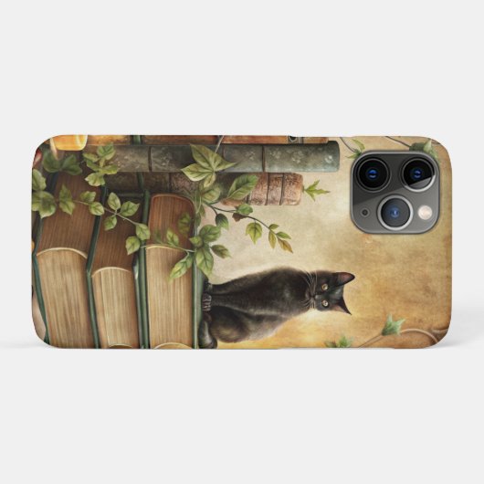 Enchanted Black Cat Library Case-Mate iPhone Hülle (Rückseite (Horizontal))