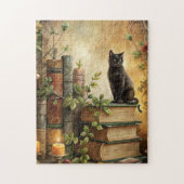 Enchanted Black Cat Library Puzzle (Vertikal)