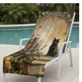 Enchanted Black Cat Library Strandtuch