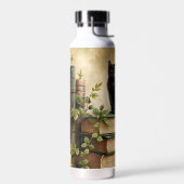 Enchanted Black Cat Library Trinkflasche (Links)