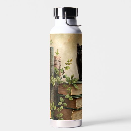 Enchanted Black Cat Library Trinkflasche (Links)