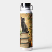 Enchanted Black Cat Library Trinkflasche (Rückseite)