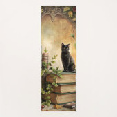 Enchanted Black Cat Library Yogamatte (Vorderseite)