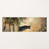 Enchanted Black Cat Library Yogamatte (Vorderseite (Horizontal))