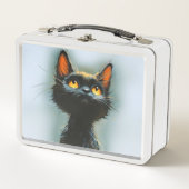 Enchanted Black Cat Metall Brotdose (Vorderseite)