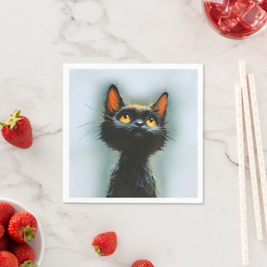 Enchanted Black Cat Serviette (Beispiel)