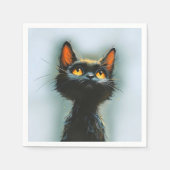 Enchanted Black Cat Serviette (Vorderseite)