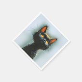 Enchanted Black Cat Serviette (Ecke)