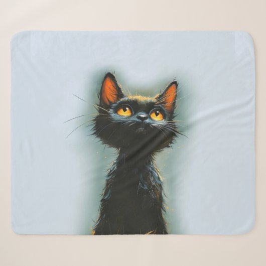 Enchanted Black Cat Sherpadecke (Vorderseite (Horizontal))