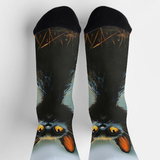 Enchanted Black Cat Socken (Oben)